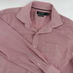 Lauren Ralph Lauren Mens Classic Fit Stretch Stripe Dress Shirt‎ 16 32/33